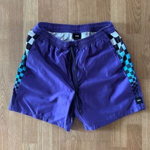 Vans Checkered Swim Trunks (Electric Purple)